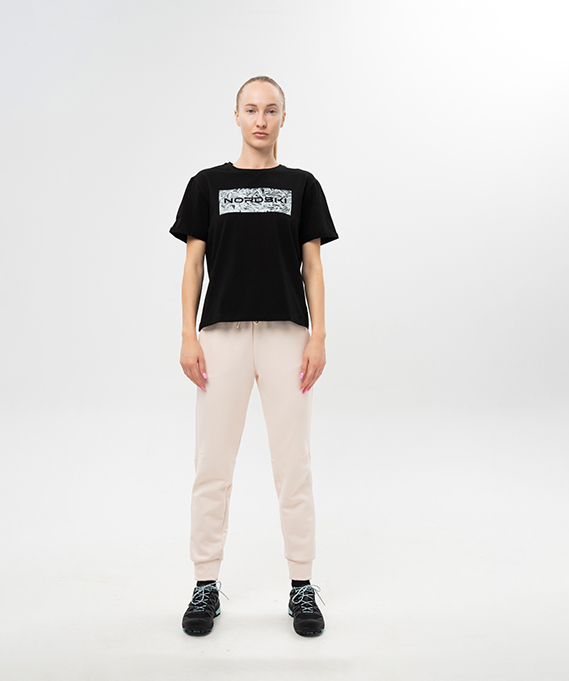 Футболка Nordski Simple Logo Black/Crystal W