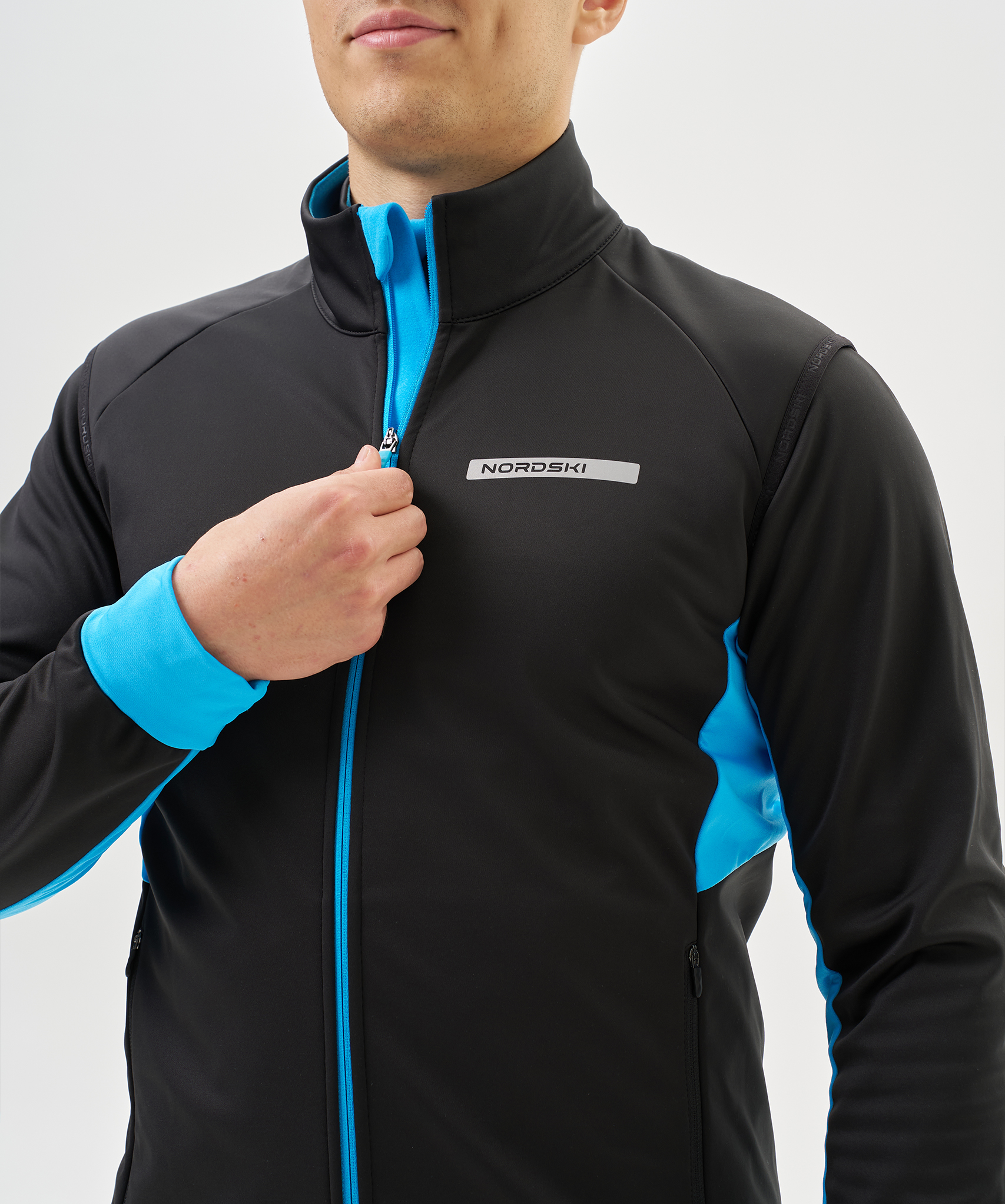 Жилет тренировочный Nordski Core Black/Light Blue