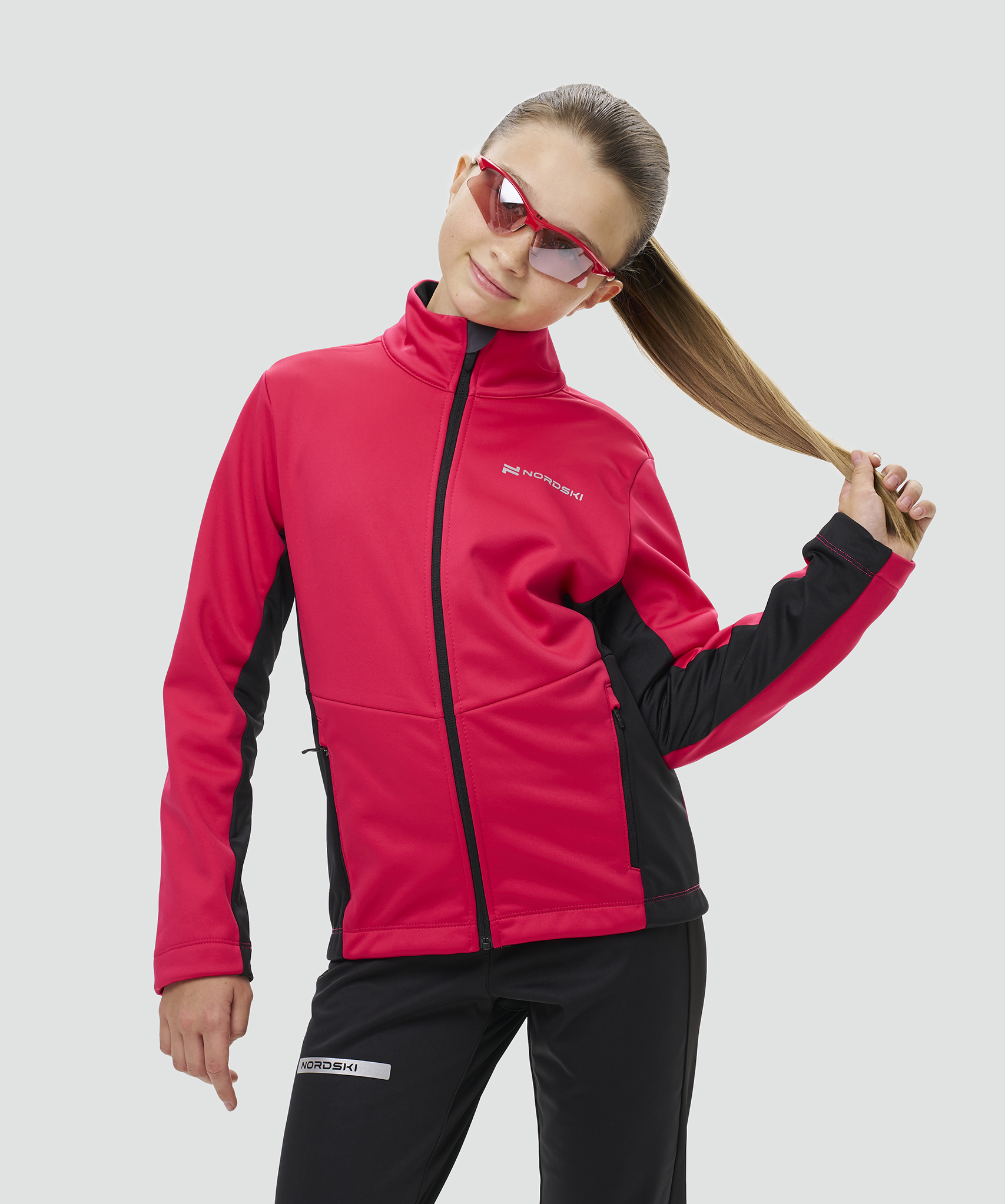 Тренировочная куртка Nordski Jr. Advance Pink/Black