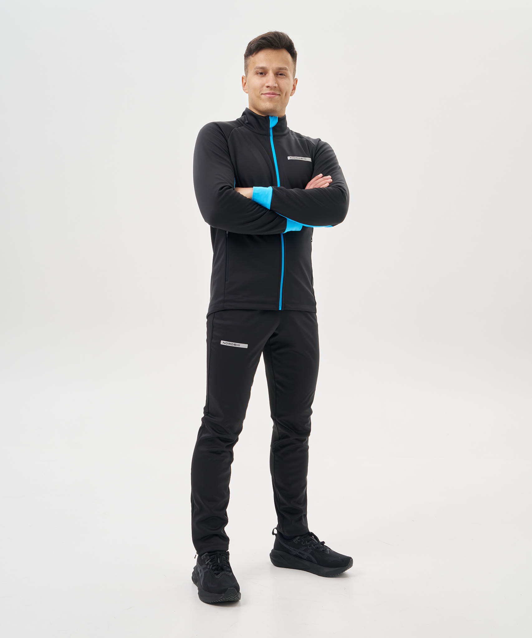 Тренировочная куртка Nordski Core Black/Light Blue