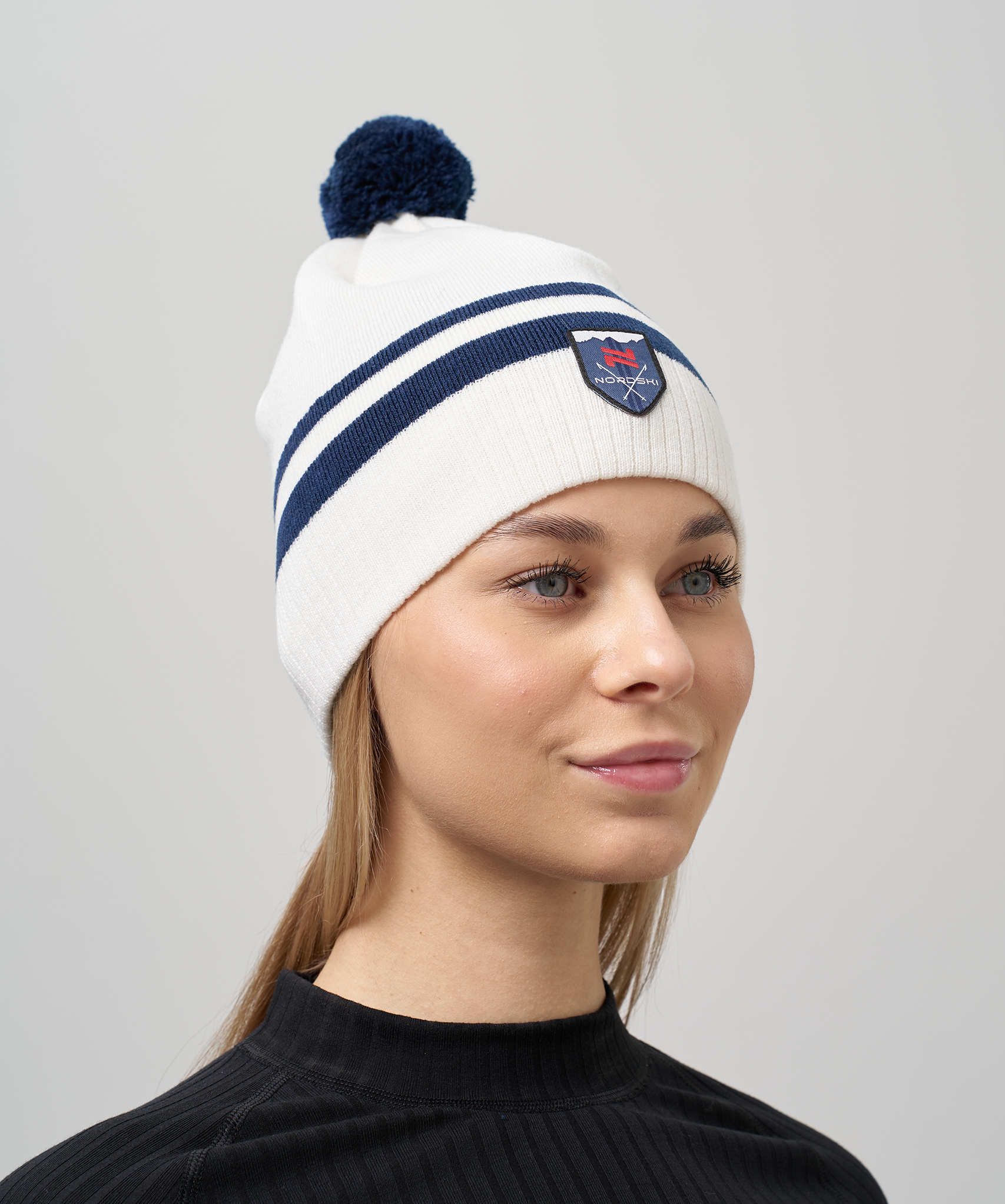 Шапка Nordski Move White/Blue